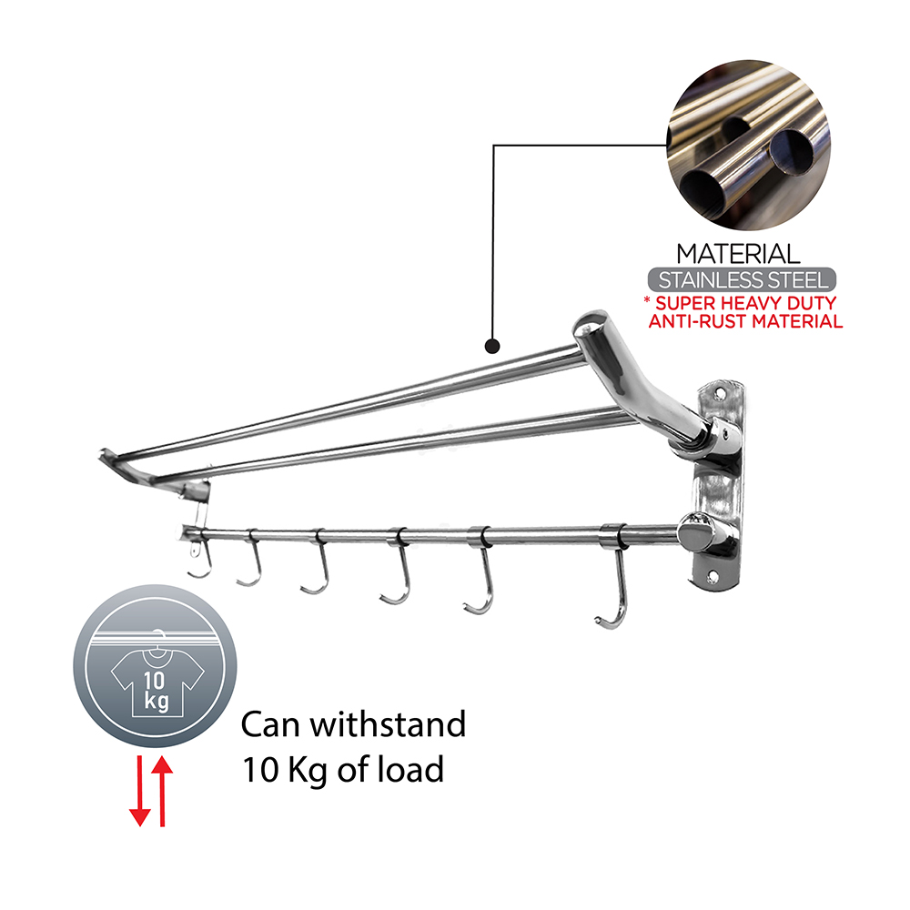 Foldable Towel Rack|Towel Rack|Drying Rack|2 In 1 Slide and Foldable Hanger