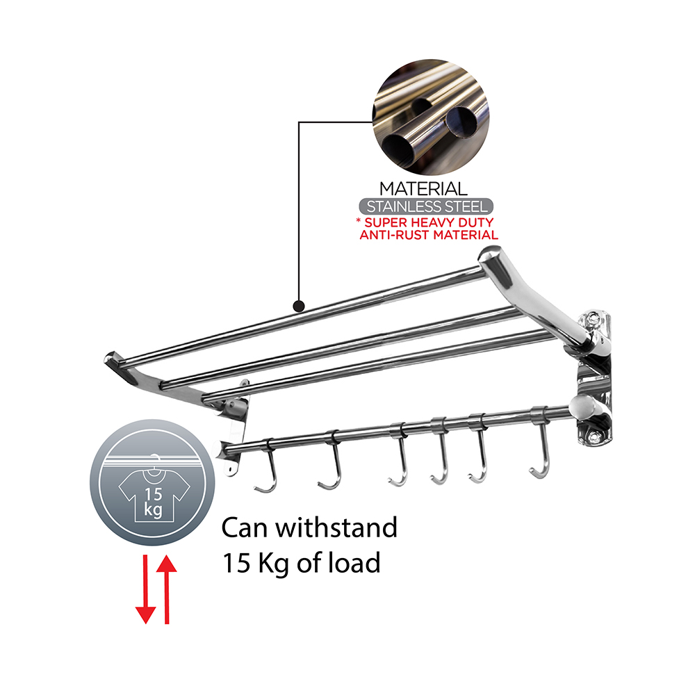 Foldable Towel Rack|Towel Rack|Drying Rack|2 In 1 Slide and Foldable Hanger