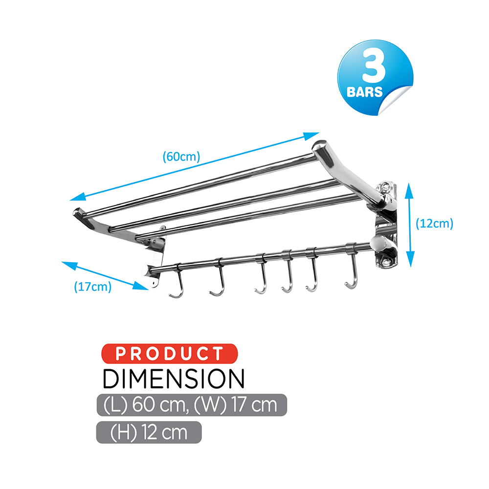 Foldable Towel Rack|Towel Rack|Drying Rack|2 In 1 Slide and Foldable Hanger