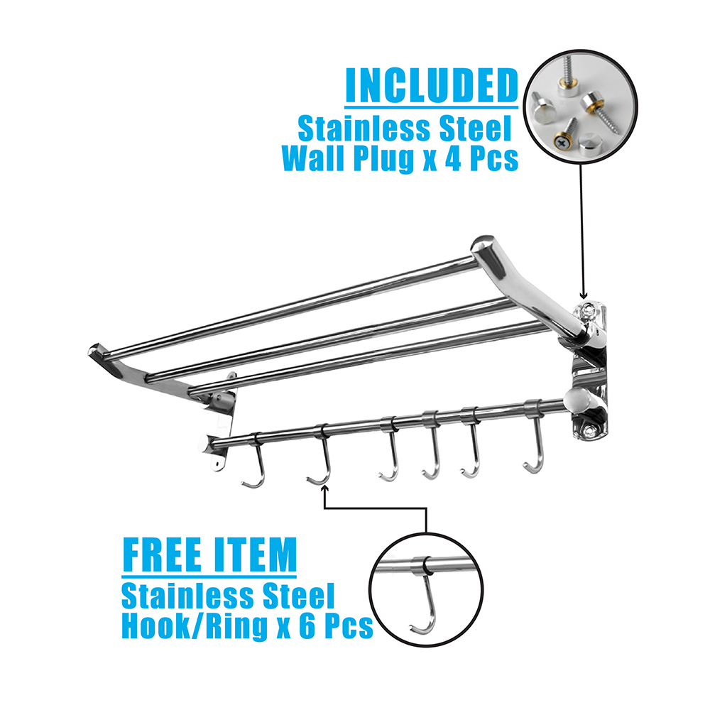 Foldable Towel Rack|Towel Rack|Drying Rack|2 In 1 Slide and Foldable Hanger