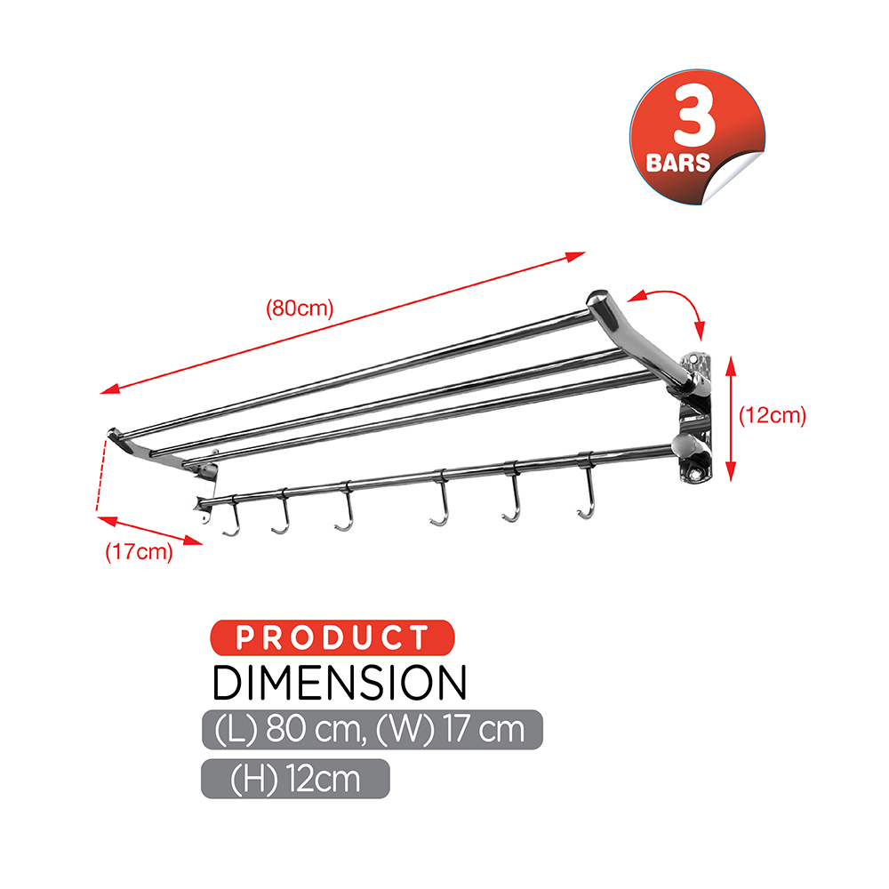 Foldable Towel Rack|Towel Rack|Drying Rack|2 In 1 Slide and Foldable Hanger