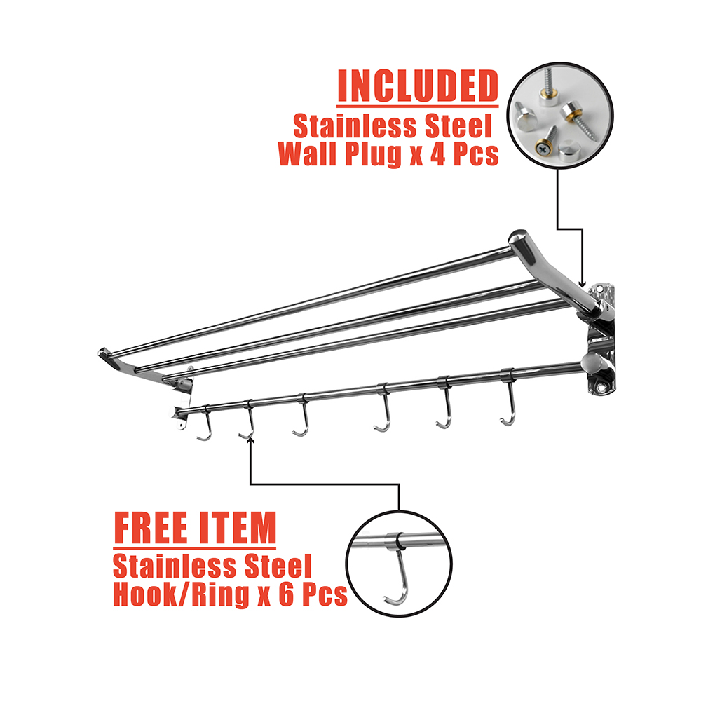 Foldable Towel Rack|Towel Rack|Drying Rack|2 In 1 Slide and Foldable Hanger