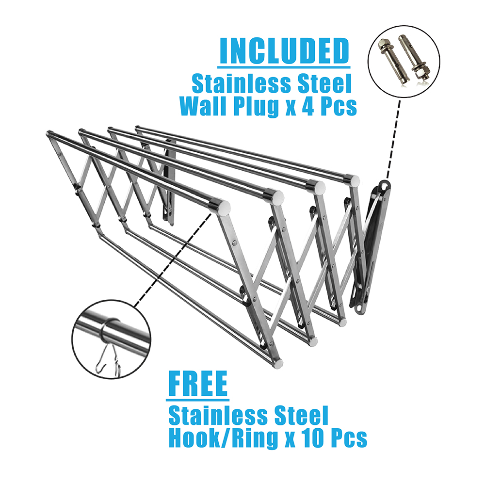 Wall Retractable Drying Rack|7 Bars|Drying Rack