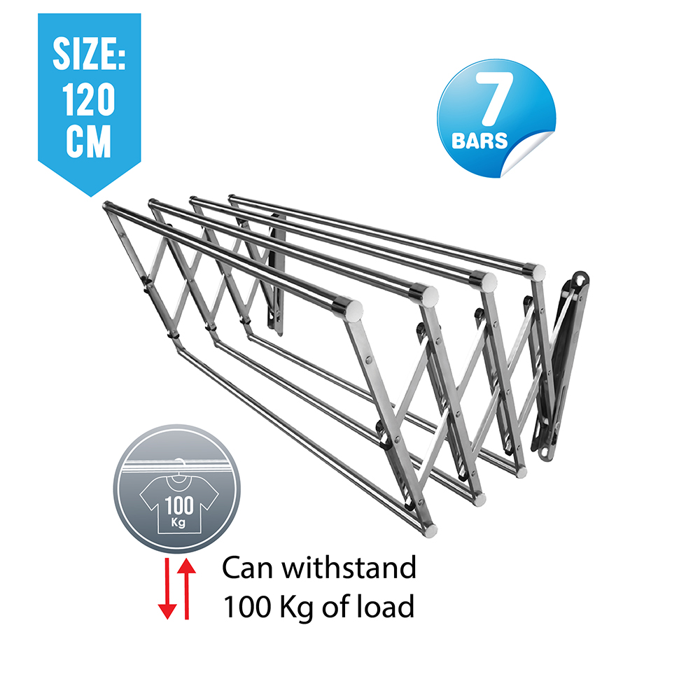 Wall Retractable Drying Rack|7 Bars|Drying Rack
