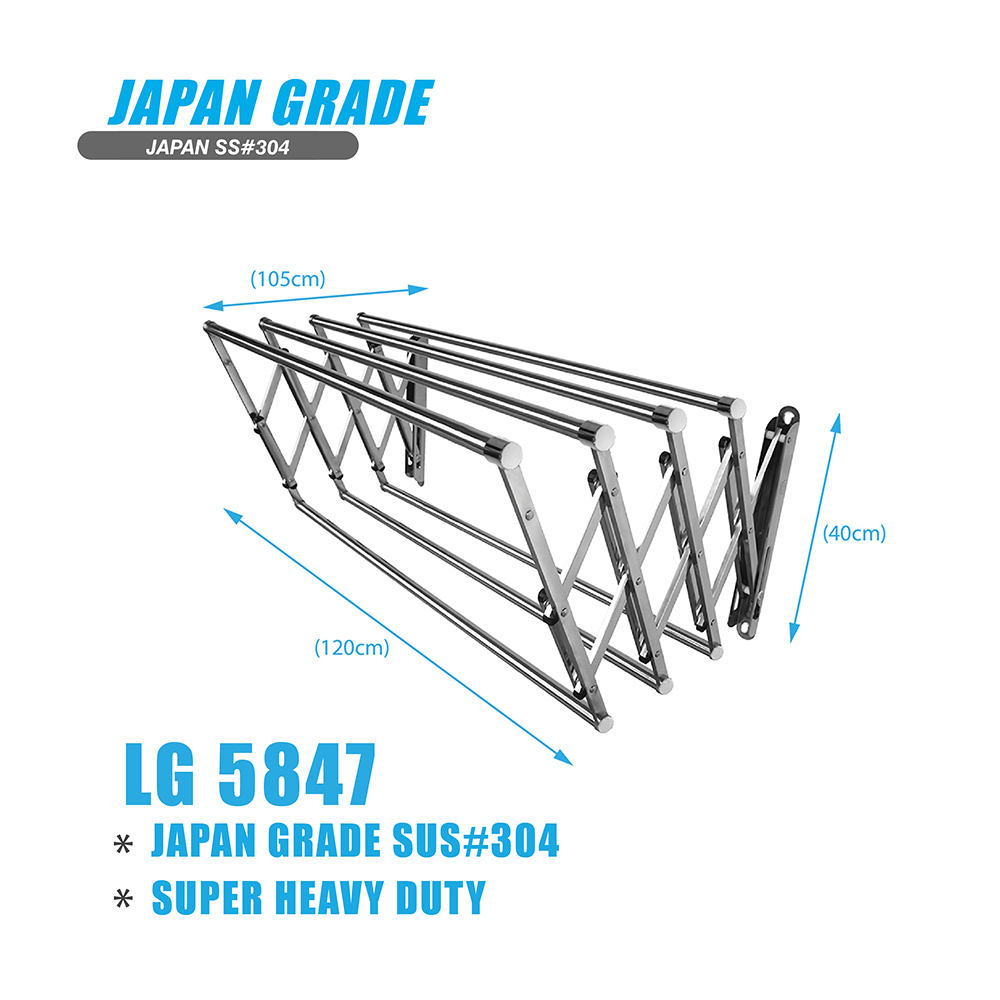 Wall Retractable Drying Rack|7 Bars|Drying Rack