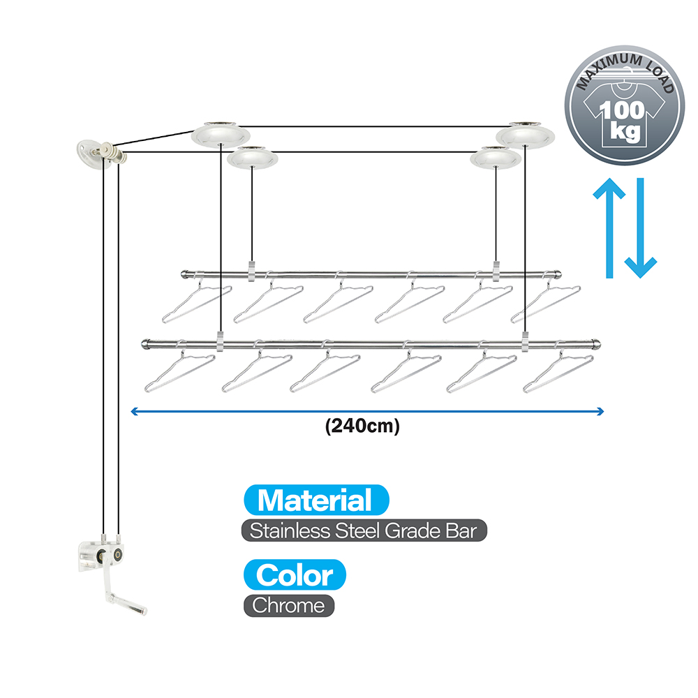 Lifting Clothes Hangers|Bars|Drying Rack