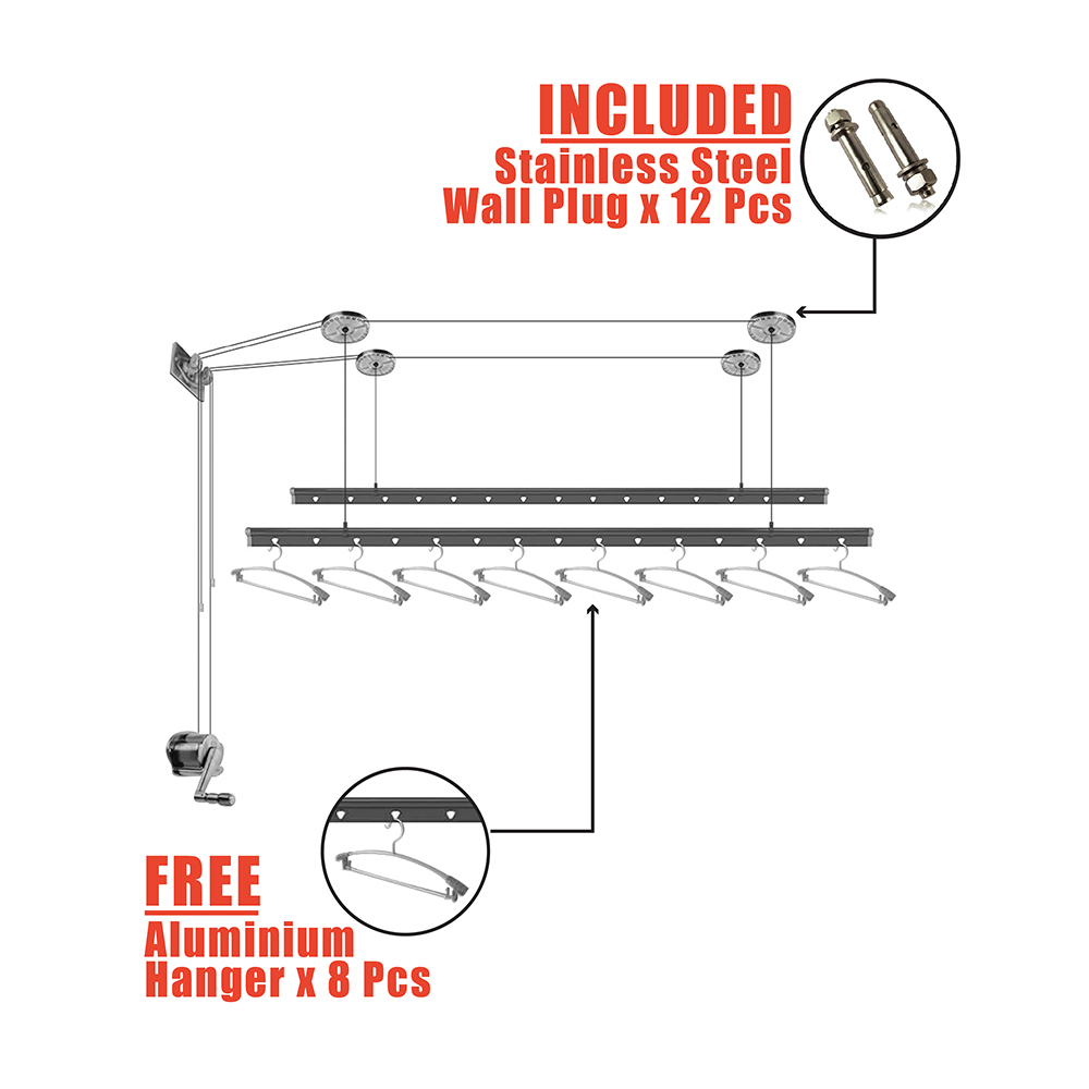 Lifting Clothes Hangers|Bars|Drying Rack