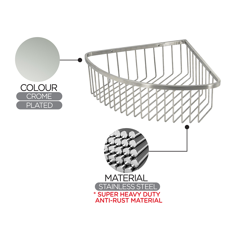 Bathroom Accessories|Wire Basket|Corner wire basket