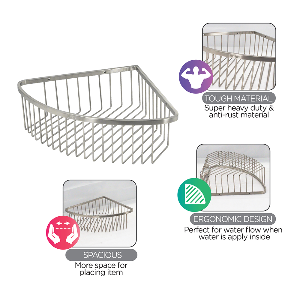 Bathroom Accessories|Wire Basket|Corner wire basket