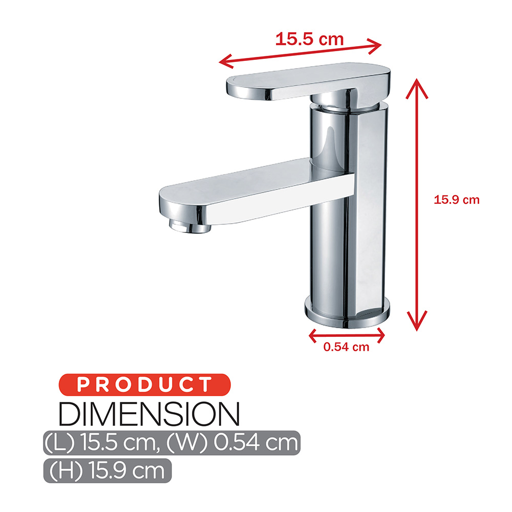 Basin Mixer & Tap|S58 Eternity Series|Single level basin mixer