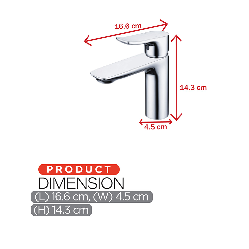 Basin Mixer & Tap|S68 Eclipse Series|Single lever basin mixer