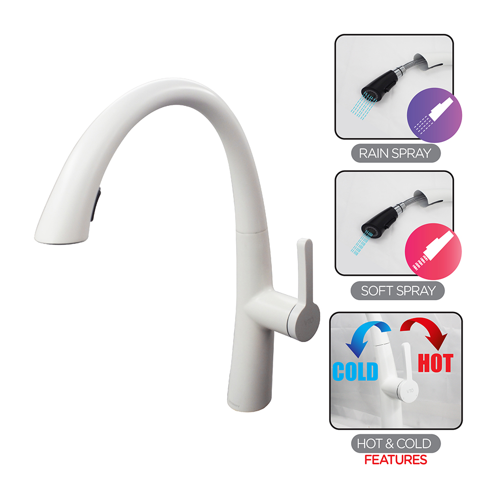 Kitchen Cold Tap|JAZZ Stainless Steel Sink Cold Tap|Single lever sink mixer with pull out spray