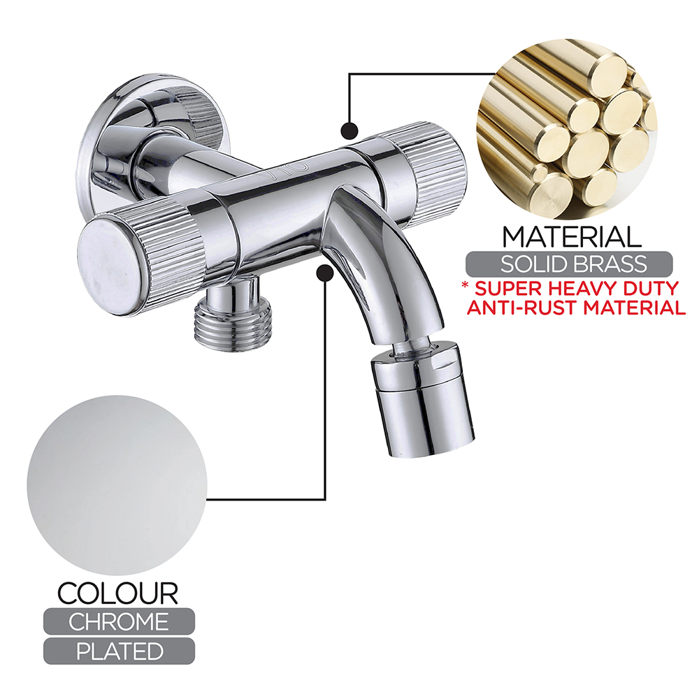 Hand Bidet & Angle Valve|Angle Valve & Tap|Two way angle valve with water spout,