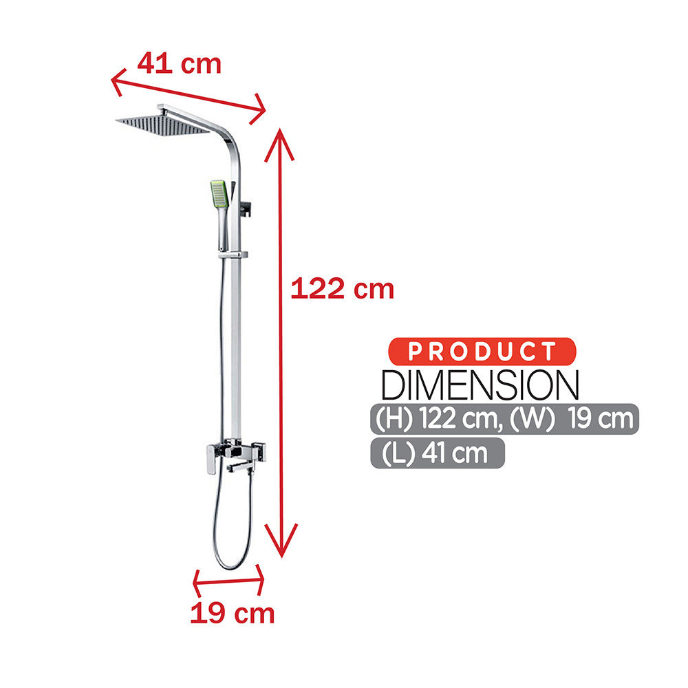 Expose Rain Shower Set|PREMIER QUAD Expose Rain Shower Set|Single lever shower|Shower|Rain Shower Set