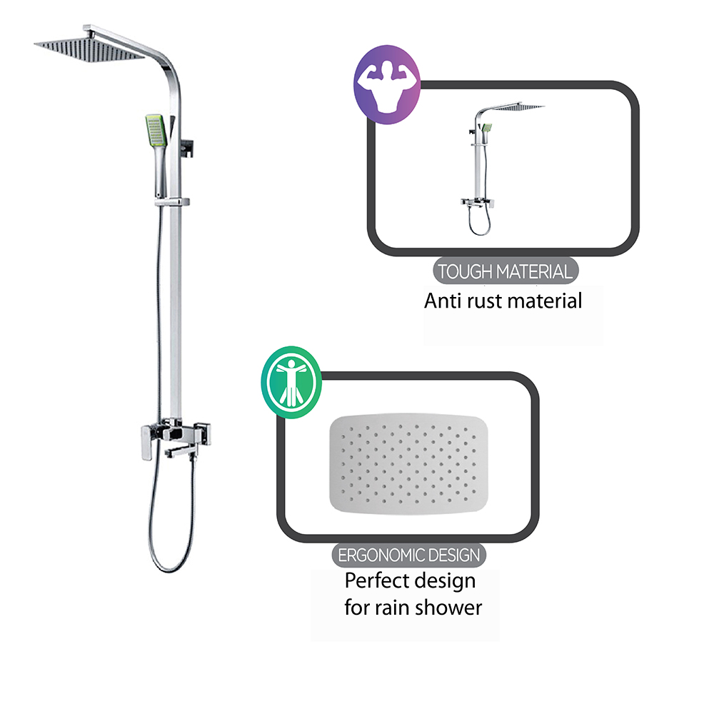 Expose Rain Shower Set|PREMIER QUAD Expose Rain Shower Set|Single lever shower|Shower|Rain Shower Set