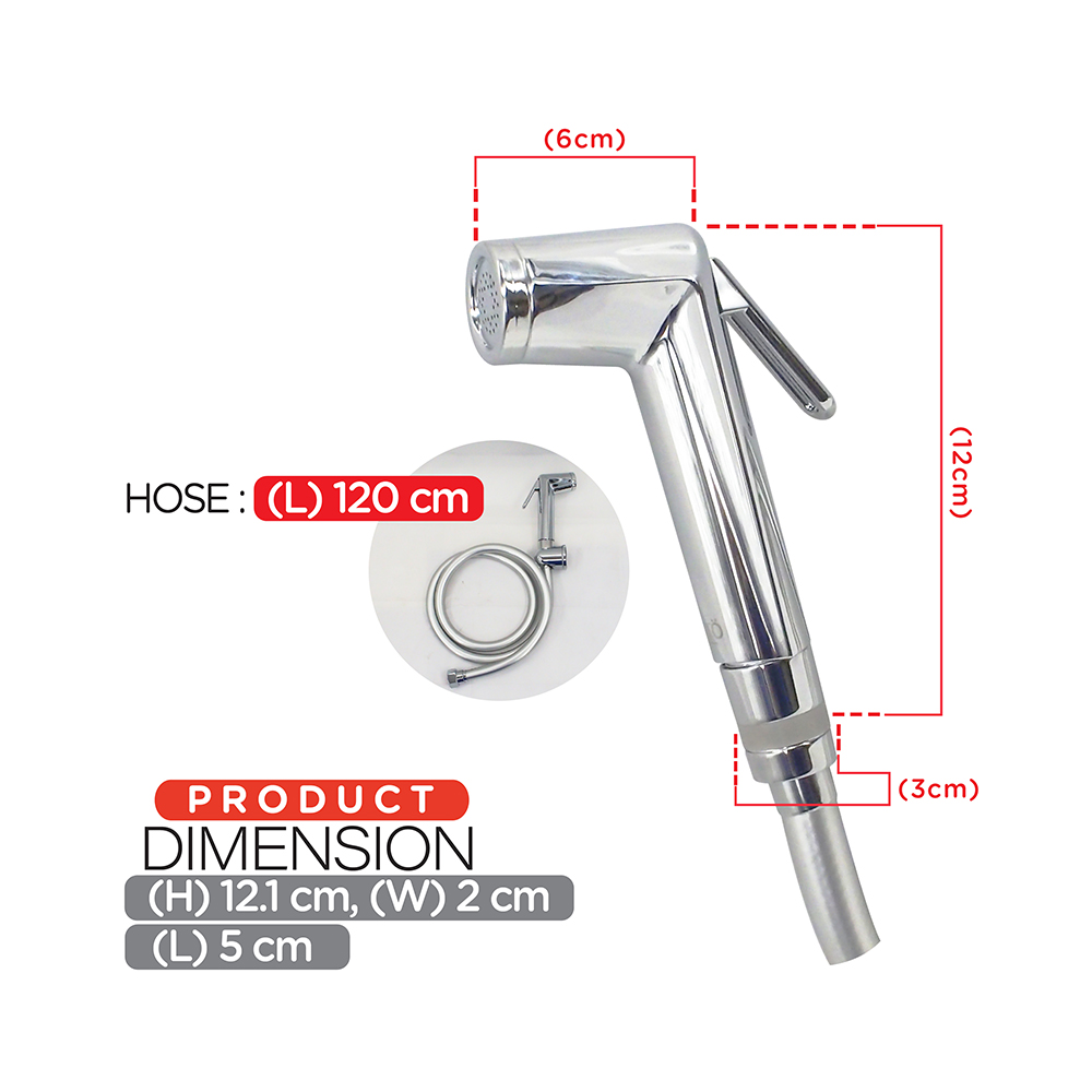 Hand Bidet & Angle Valve|Hand Bidet|Rubber Hose