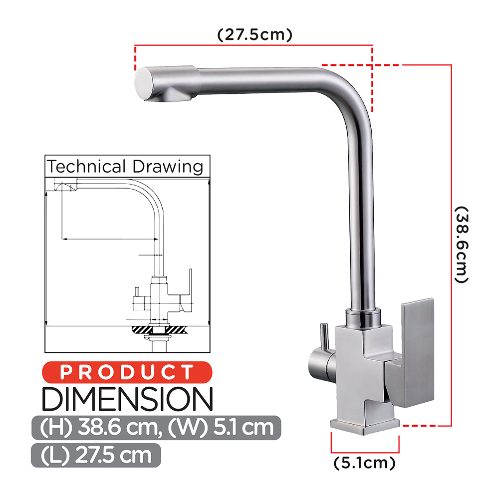 Kitchen Mixer|Stainless Steel Mixer|Sink mixer & filter tap