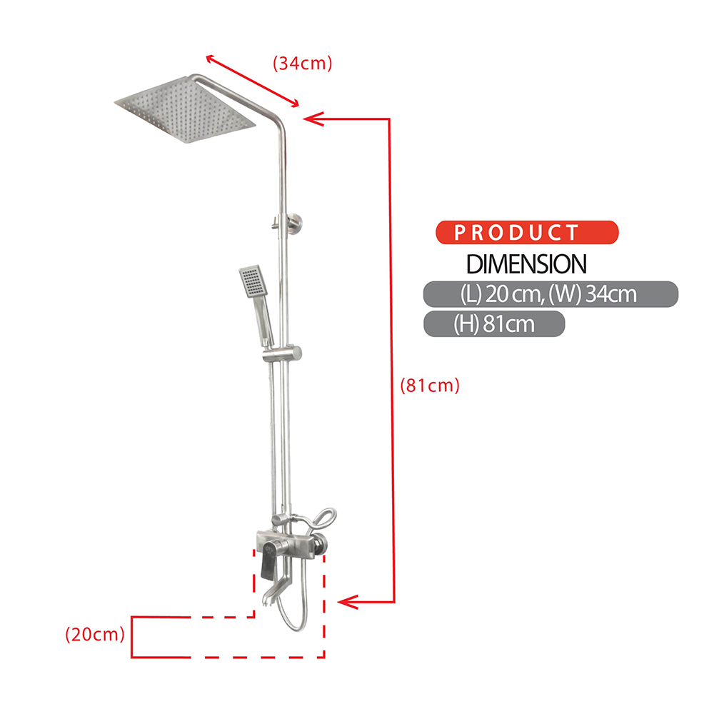 Expose Rain Shower Set|Expose Rain Shower Set 2|Single lever bath shower|Shower|Rain Shower Set