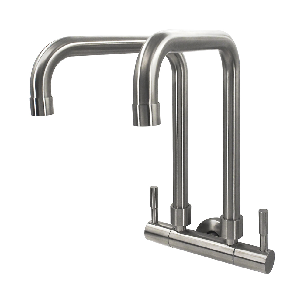Kitchen Cold Tap|EGO Stainless Steel Double Sink Cold Tap|Wall mount