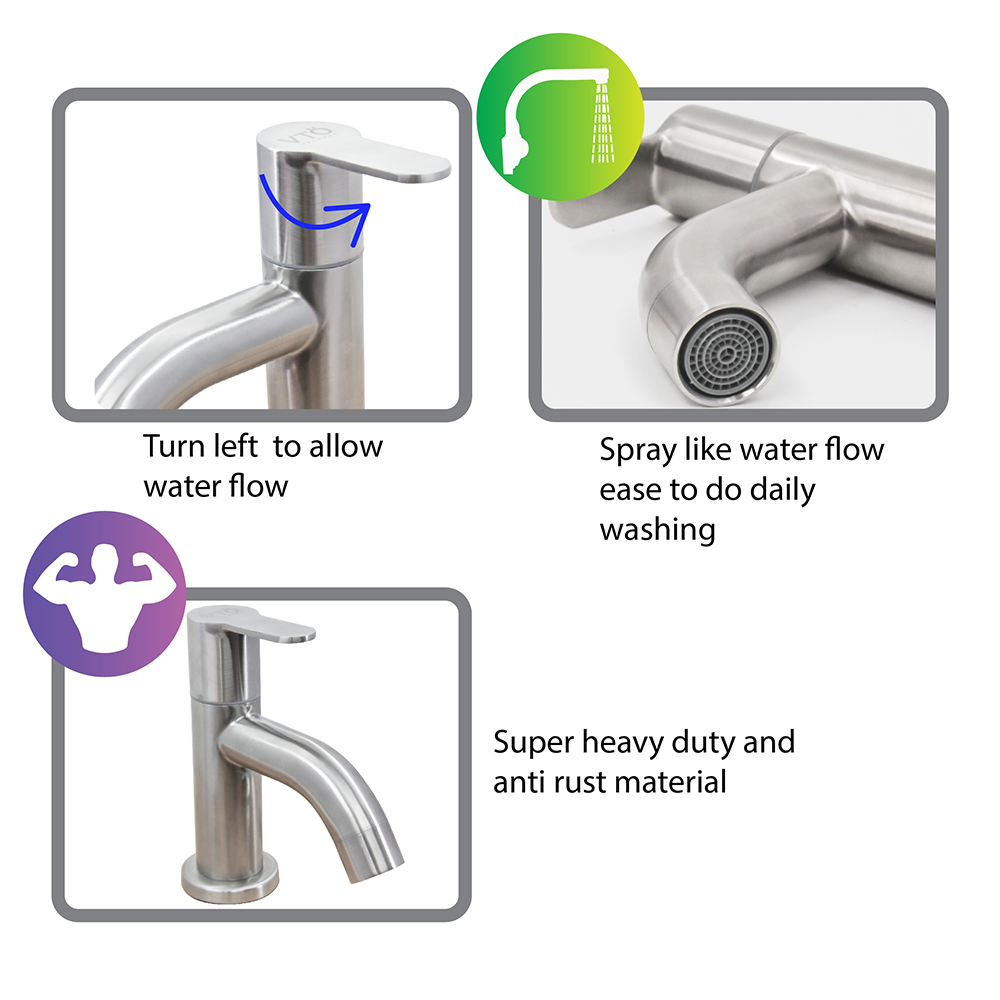 Basin Mixer & Tap|Basin Mixer & Basin Cold Tap|S90 STARK SERIES|Basin cold tap|Cold Tap Only