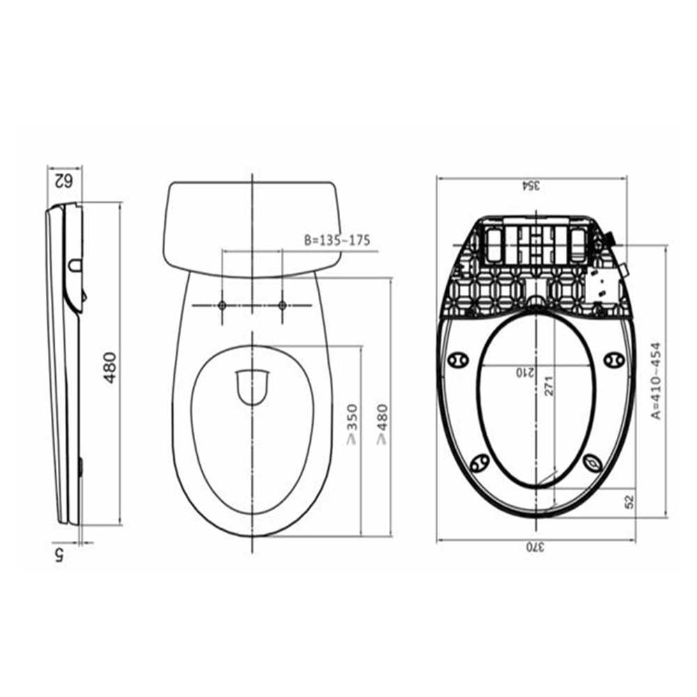 Hand Bidet & Angle Valve|Hand Bidet|Bidet Toilet Seat|White