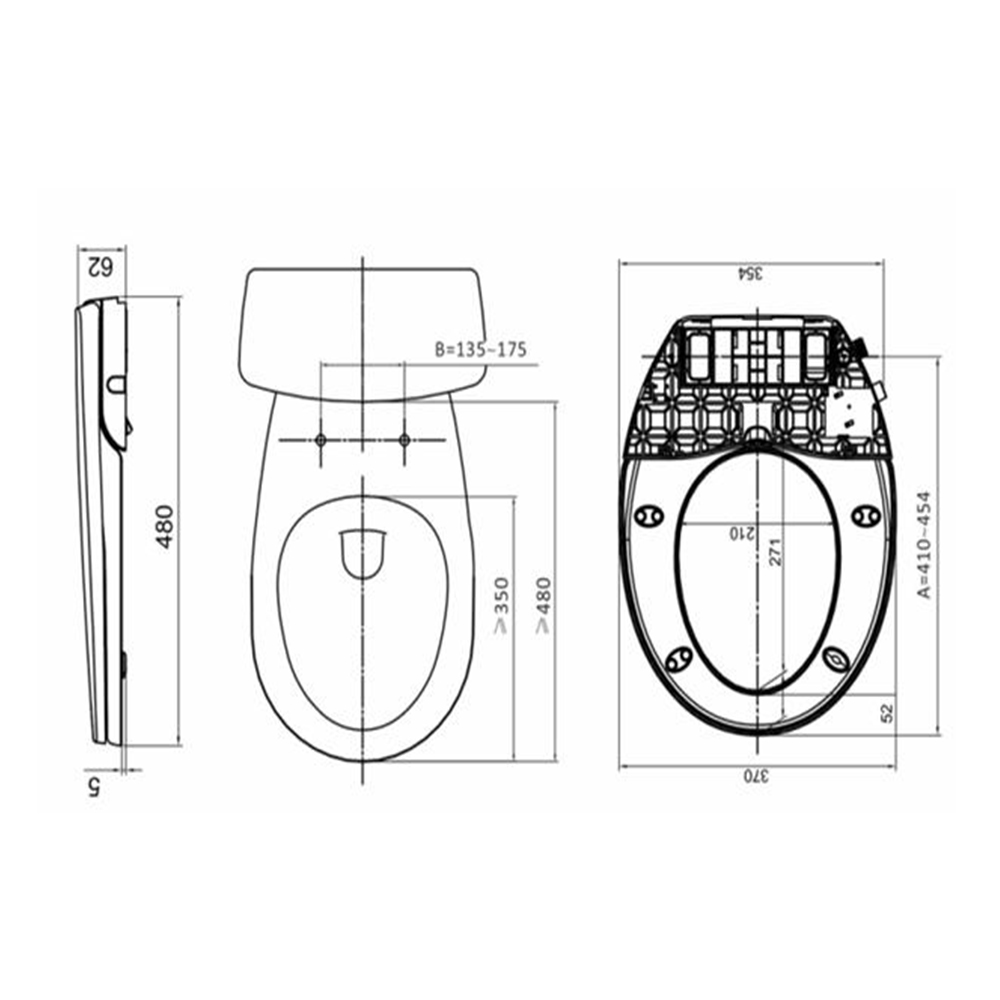 Hand Bidet & Angle Valve|Hand Bidet|Bidet Toilet Seat|White