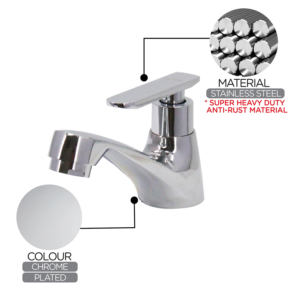 Basin Mixer & Tap|Basin Mixer & Basin Cold Tap|TITAN & ELITE SERIES|VETTO Basin Mixer|Single Lever