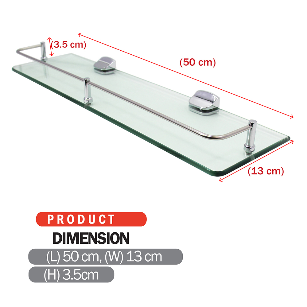 Bathroom Accessories|Series 855 ( Eclipse)|Glass shelf Frosted