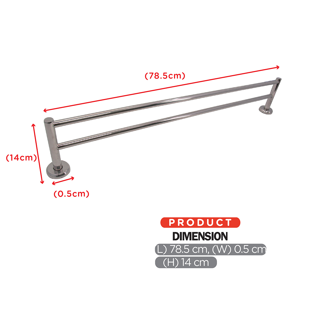 Bathroom Accessories|Series 888 (Infinity)|Double Towel Bar