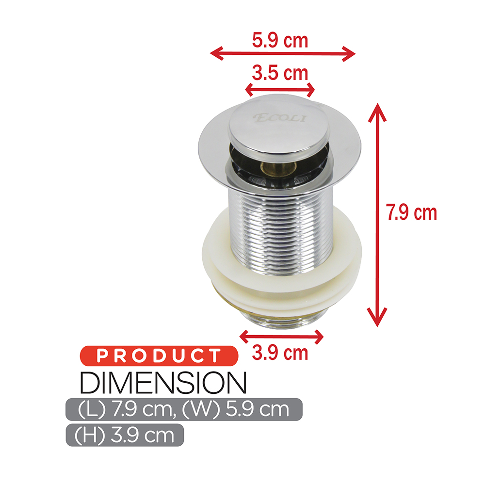 Accessories & Fittings|Basin Waste & Bottle Trap|Basin Waste|With water stop system