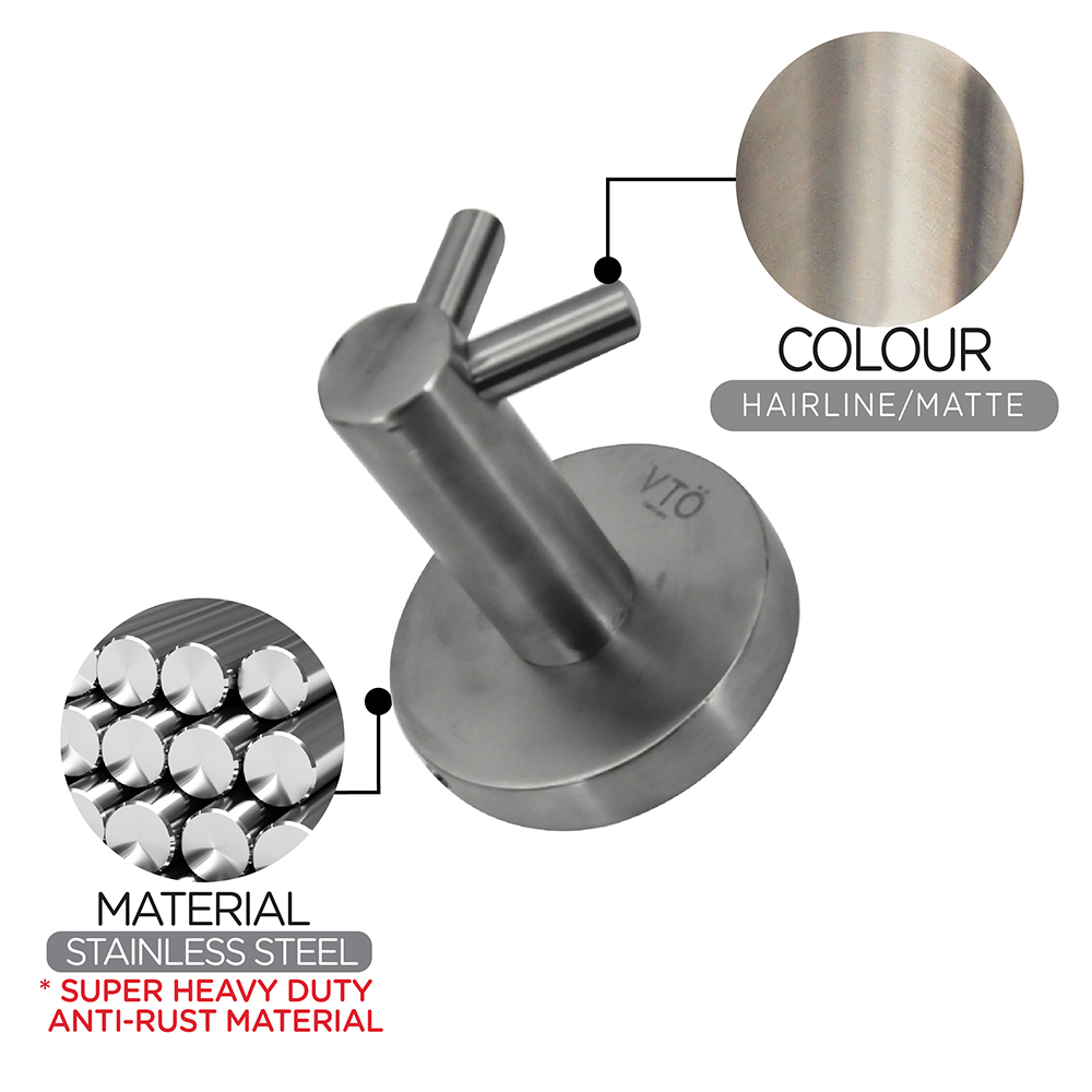 Bathroom Accessories|Series 811 ( Endless ) Stainless Steel|Double robe hook