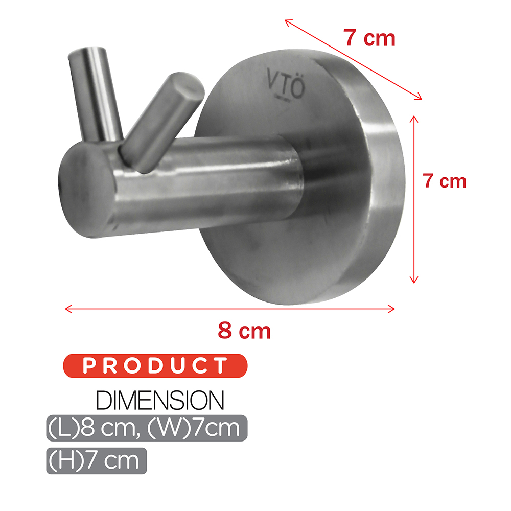 Bathroom Accessories|Series 811 ( Endless ) Stainless Steel|Double robe hook