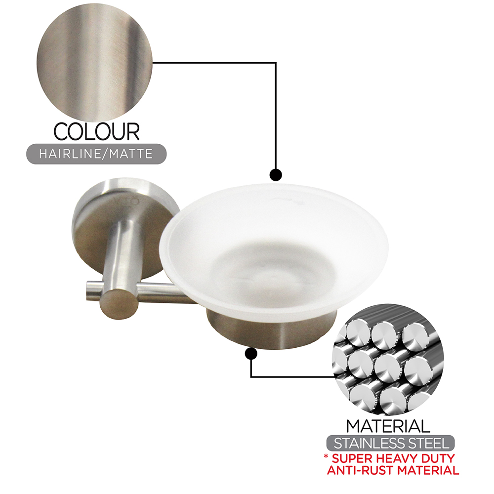 Bathroom Accessories|Series 811 ( Endless ) Stainless Steel|Soap dish with holder