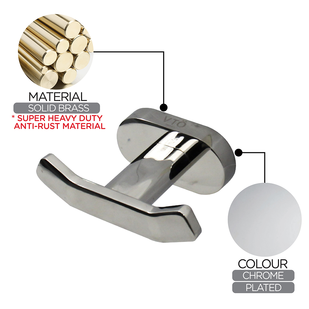 Bathroom Accessories|Series 833 ( Eclipse)|Double robe hook