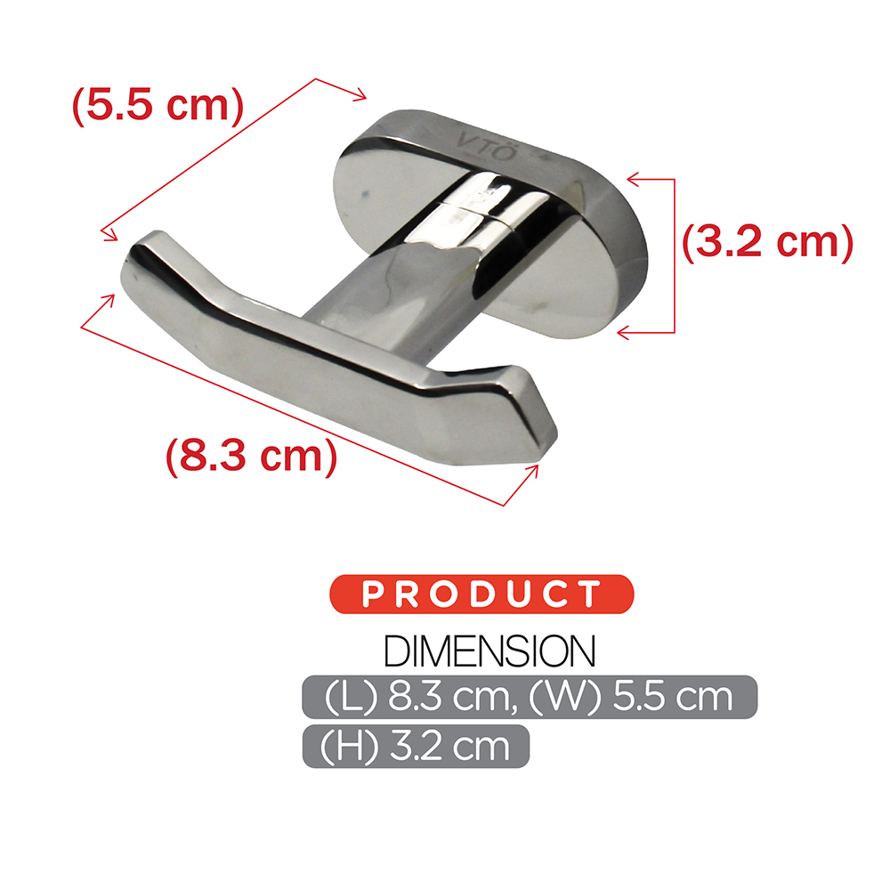 Bathroom Accessories|Series 833 ( Eclipse)|Double robe hook