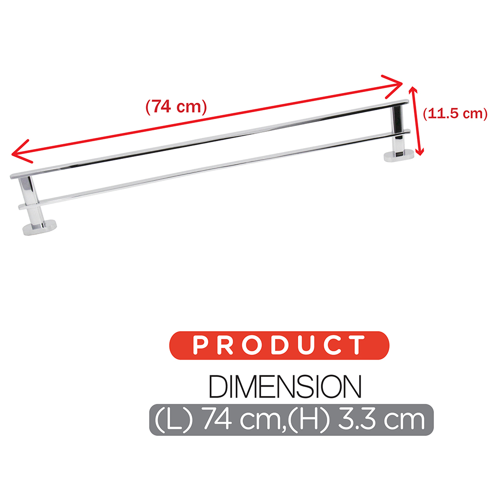 Bathroom Accessories|Series 833 ( Eclipse)|Double towel bar