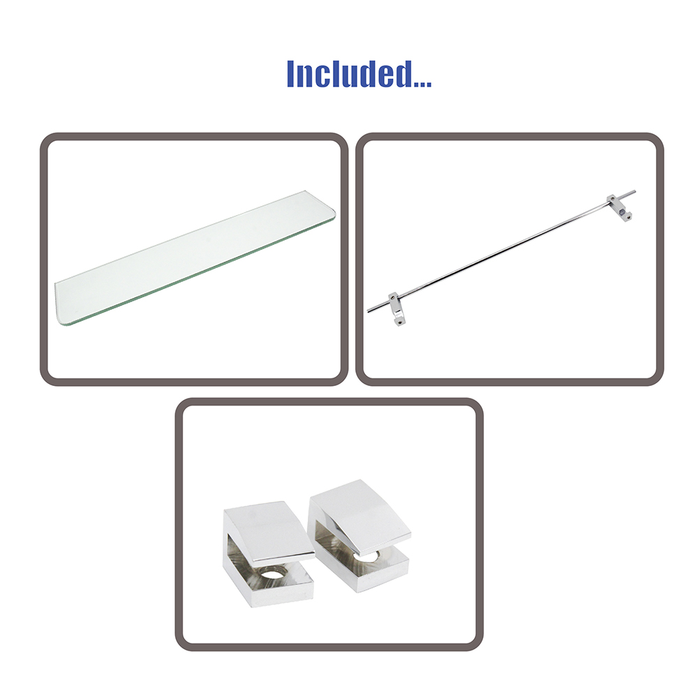 Bathroom Accessories|Series 855 ( Eclipse)|Glass shelf Frosted