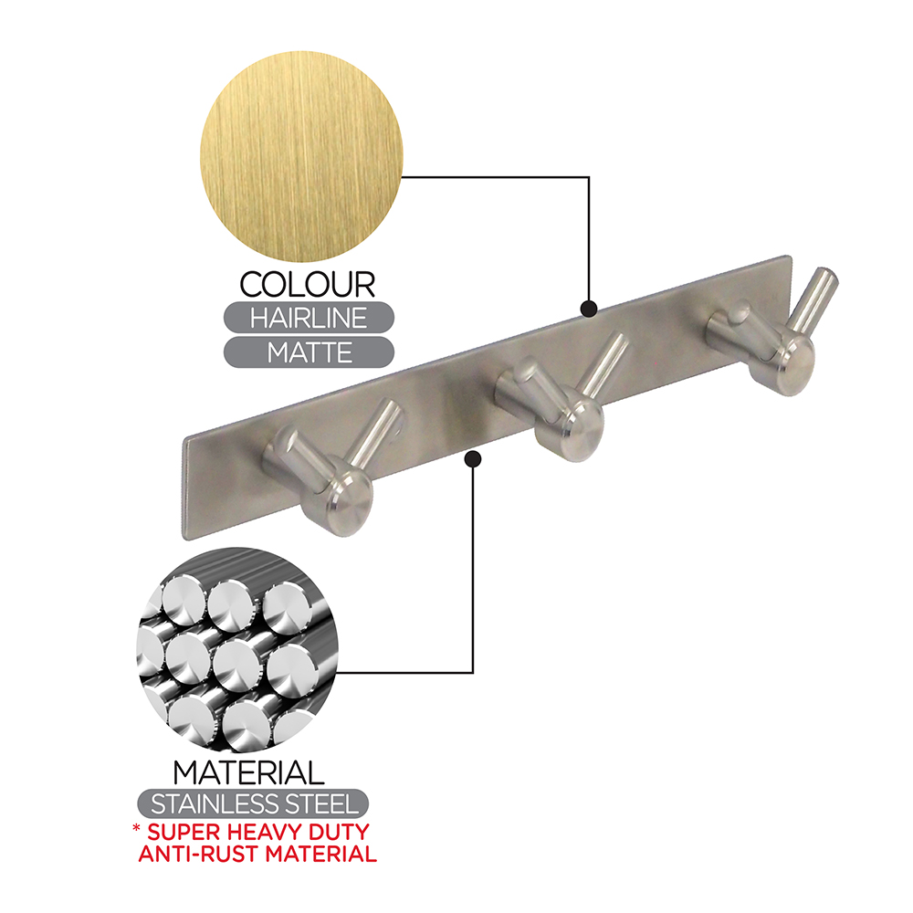 Bathroom Accessories|Robe Hook|Three Robe hook