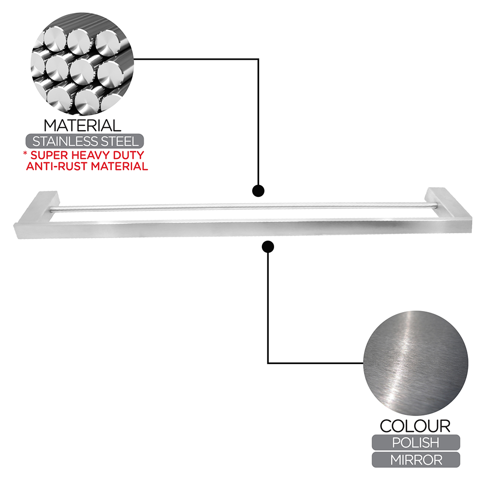 Bathroom Accessories|Series 888 (Infinity)|Double Towel Bar