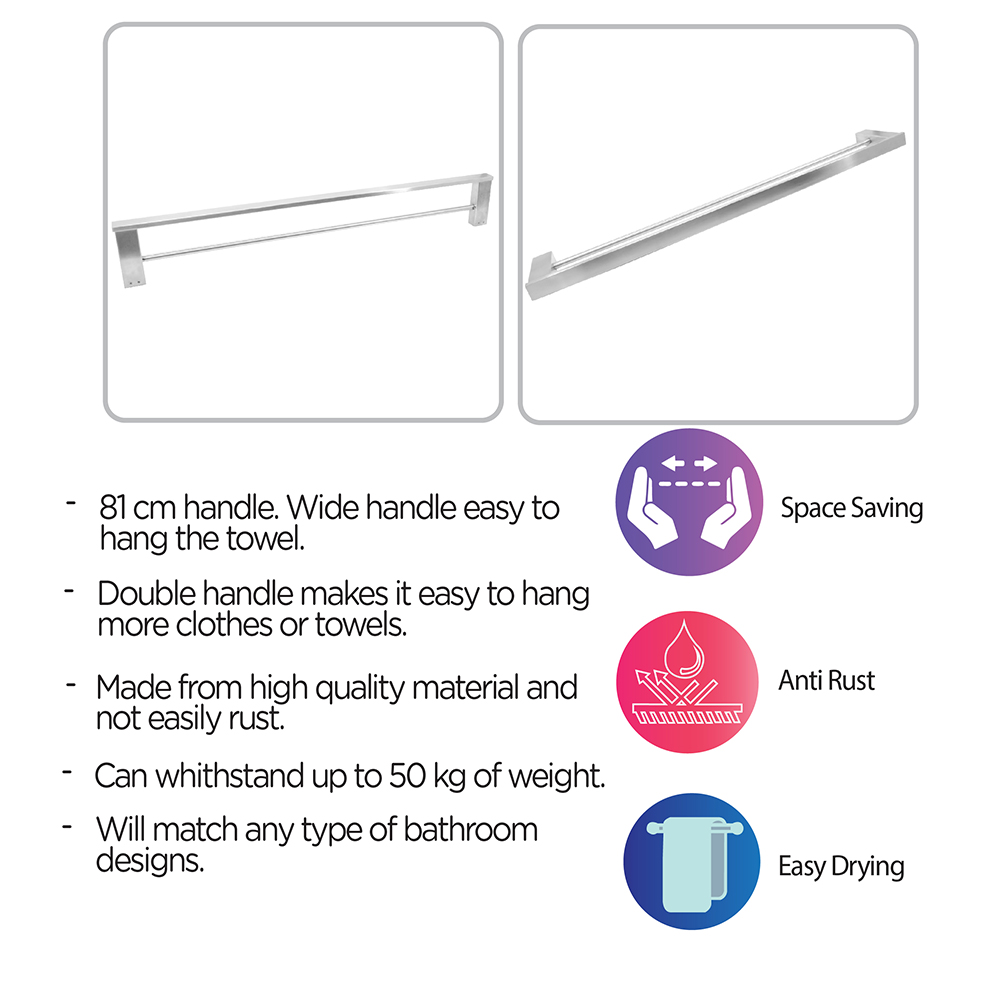 Bathroom Accessories|Series 888 (Infinity)|Double Towel Bar