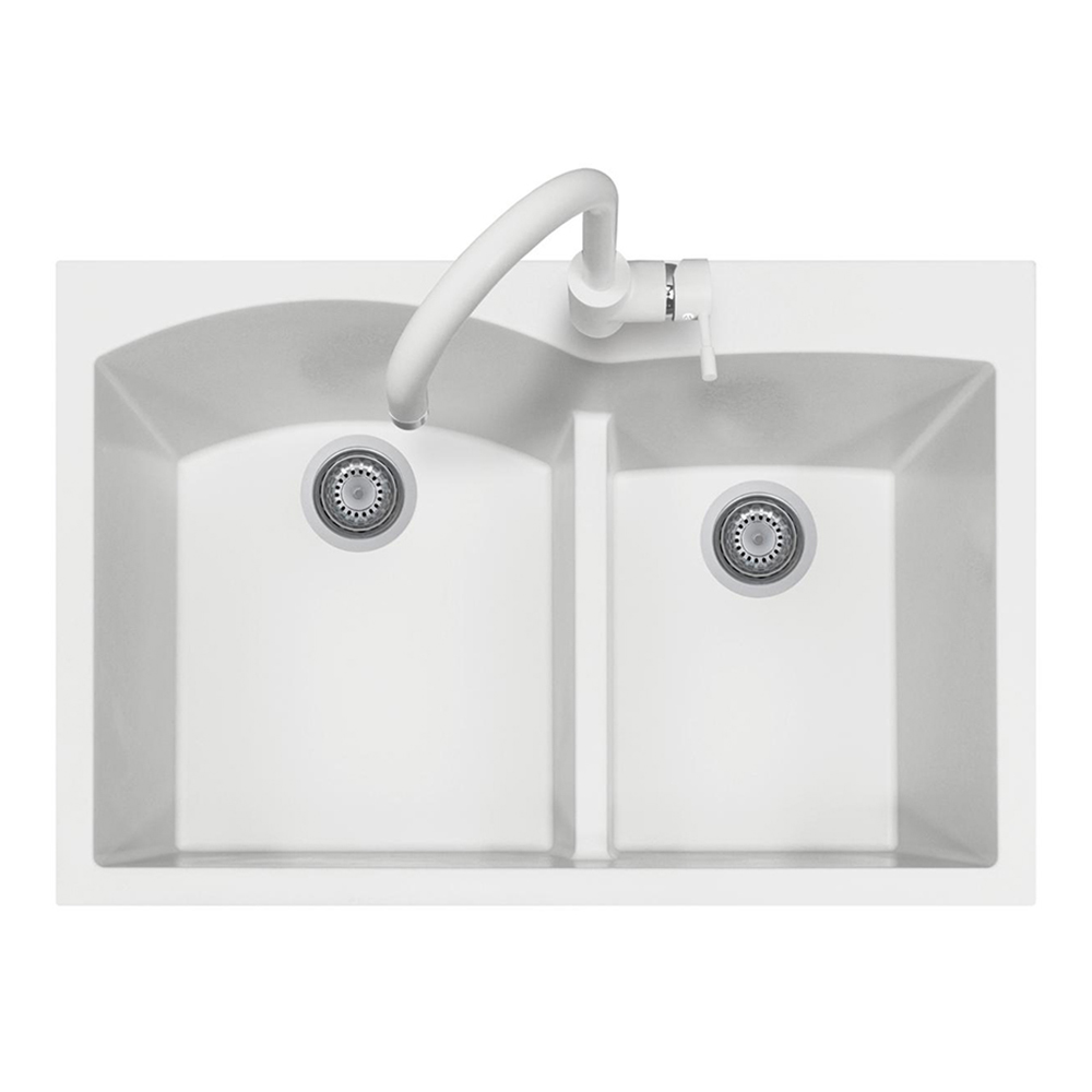 Kitchen Sink|Granite Sink|TELMA Granite|Double basin sink|MQ-Titanium|Black Matt|Sink